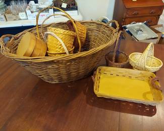 Vintage Willow Laundry Basket, Longaberger Basket and More