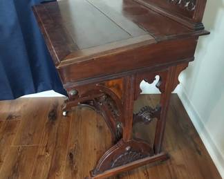 Antique Walnut Victorian Writing Desk 29" W 22"D 30" T