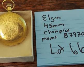 Antique Elgin Pocket Watch Champion