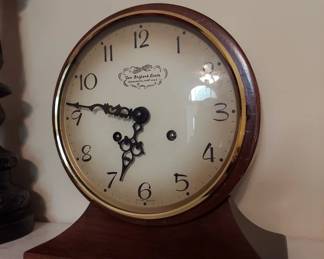 Mantle Clock. Vintage New England Clock Co. West German Mantle Clock 9" T, 7.5" W