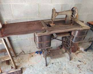 Mason Treadle Sewing Machine Original Paperwork Accessories (Cabinet and machine rough)
