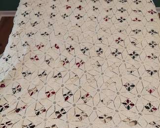 Crochet Bed Cover Approx 77" x 85" VG Condtion
