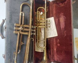 2 Vintage Trumpets, 1, Carl Fischer Standard, 2nd Classic