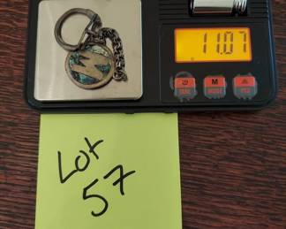 Taxco Mexico Sterling Keychain with MOP inlay