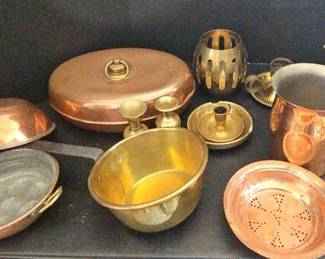 Vintage Copper Brass Hearth Kitchen Decor Lot Collection