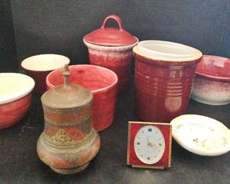Red Ceramic Decor Lovers Collection 11Piece Assortment