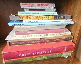 Vintage Art Culture Book Lot Michelangelo, Renoir, Cartoons More