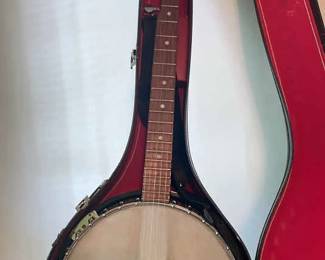 Banjo With Hard Shell Case