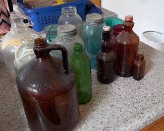 Colored Glass Jars