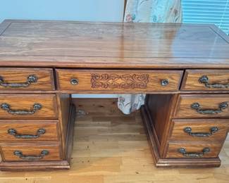 Dark Brown Wood Desk