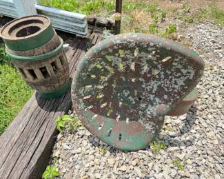Antique Metal Tractor Seat More
