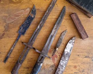 Handmade Knives At Various Forging Points