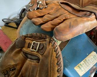 Vintage baseball gloves