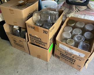 Lots of canning jars