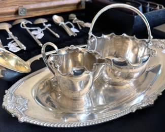 Silver plate serving pieces