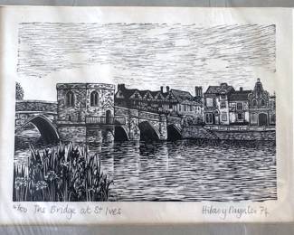Hilary Paynter, "The Bridge at St Ives" 4/50 print