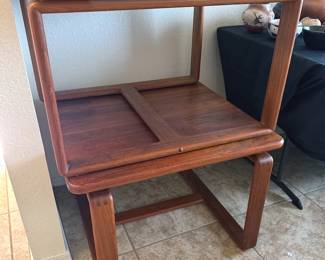 Solid wood coffee table + side tables made in Thailand in mid-century style