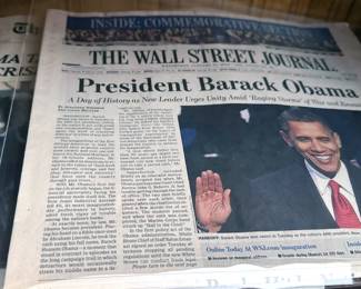 New York Times from 9/12/2001 (9-11 attacks) and 1/21/2009 (Obama’s inauguration)
Wall Street Journal from 1/21/2009