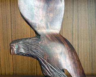 Ironwood eagle sculpture