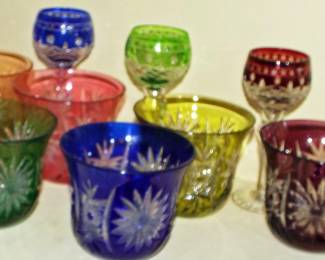 BOHEMIAN CUT TO CLEAR GLASSWARE