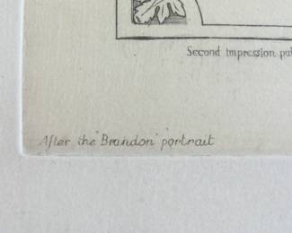 William Byrd of Westover Virginia After Brandon Portrait Engraving by K. Holmes