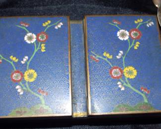 CLOISONNE DOUBLE BOX ANTIQUE