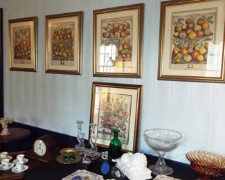 VINTAGE COLONIAL WILLIAMSBURG ROBERT FURBER FRUIT & FLOWER PRINTS