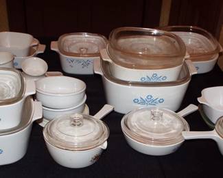 VINTAGE CORNING WARE CORNFLOWER DESIGN VARIOUS PIECES