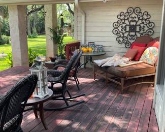Wicker and metal Patio furniture