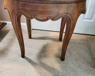 Baker French occasional table with scalloped skirt