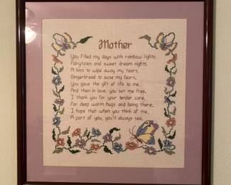 Mother embroidery 