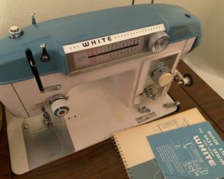 Vintage white sewing machine 