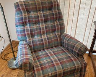 Plaid recliner 