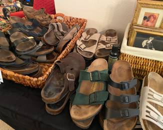 Ladies size 41 (9.5-10) Birkenstocks. Some in great condition and some well worn. 