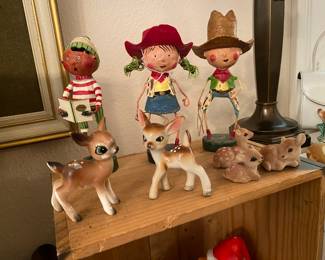 Lori Mitchell figures and deer collection 
