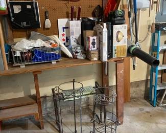 Plant stands, ladders