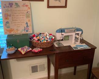 White sewing machine 