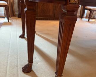 Henredon Grand Provenance Neoclassical Dining Table – Fluted Legs & Claw Feet (90"L x 53"W x 30-1/2"H)
