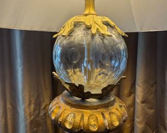 Brass & Glass Bulb Base Lamp