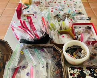 Vintage jewelry, watches, buttons, etc.