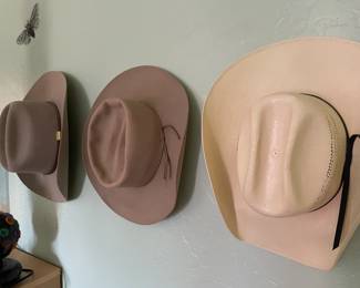 Cowboy hats (center hat is from Nudie's Rodeo Taylors)