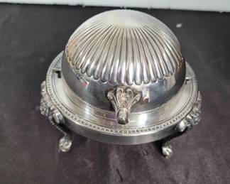 Antique Pivot Top Butter Dish