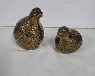 Pair of Brass Birds