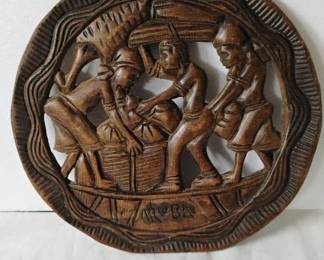 Hand Crafted Aruba Wood Wall Hanging