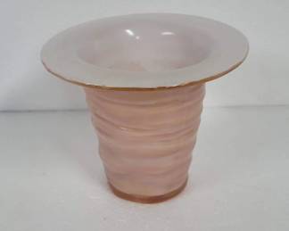 Pink Iridescent Glass Vase