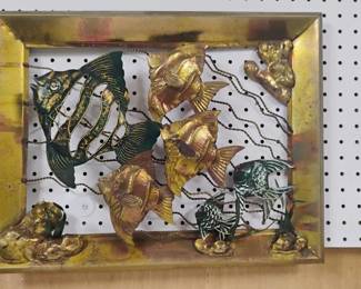 Tropical Fish 3D Metal Wall Art