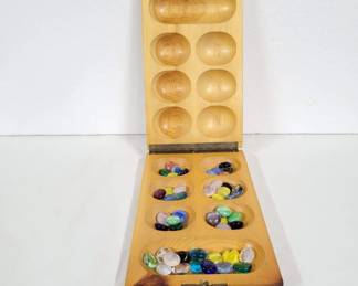 Mancala Board and Marbles
