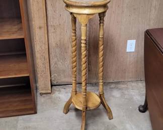 Tall Oak Plant Stand