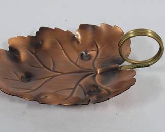 Coppercraft Guild Grape Leaf Trinket Dish