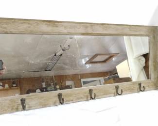 Wall Mirror w/ Coat Hooks